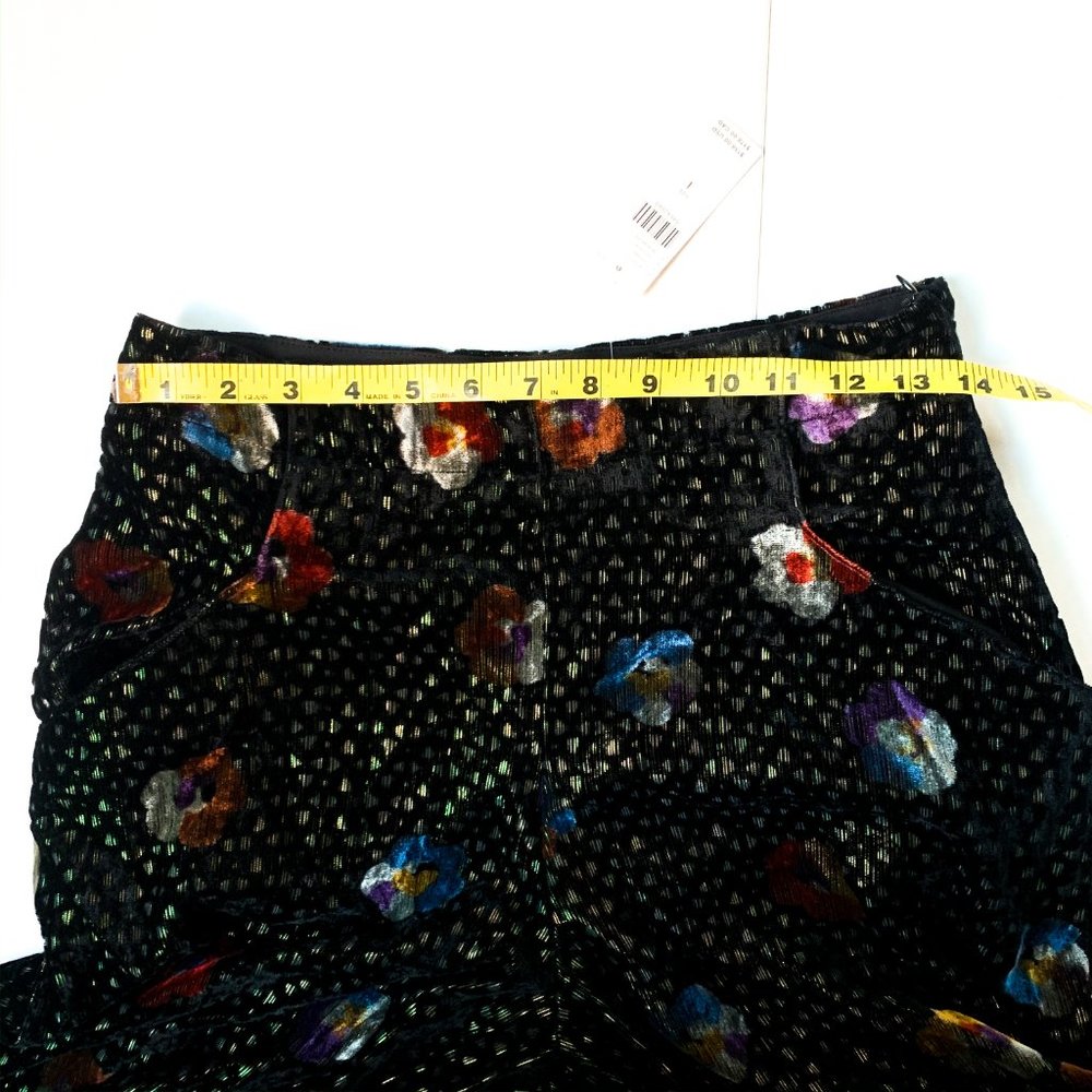 NWT anthropologie pasquette velvet wide-leg pants - Picture 4 of 14
